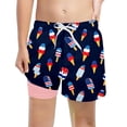 thumbnail image 4 of LIIPEE Boys Swimsuits Casual Swim Trunks With Cartoon Graphic Printed Beach Shorts For Kids Summer Swimming And Pool Party Comfortable Cute Breathable Soft Daily Bathing Suit,Multicolour,5-6 Years, 4 of 4