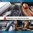 thumbnail image 4 of 1 organizador de asiento de coche negro, protector de respaldo de asiento de coche, alfombrillas impermeables con mesa de comedor, múltiples bolsillos para almacenamiento de coche, 4 of 4