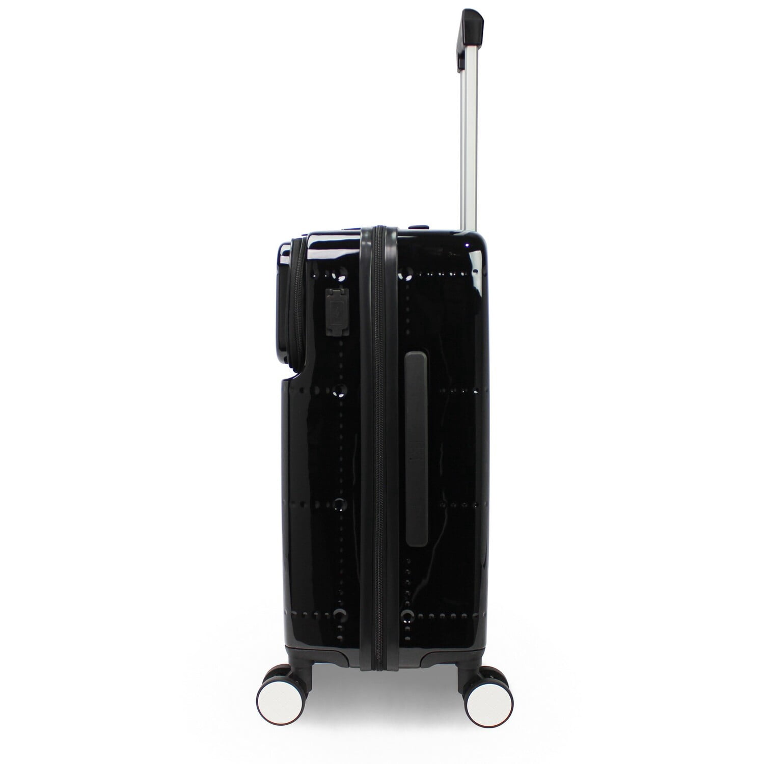 World Traveler Dejuno Avery Smart 20-Inch Carry-On Luggage with USB & USB-C Ports - Black