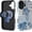 Beach Ocean Blue Collage, variant on Case for iPhone 15 [Compatible with MagSafe], Glossy Soft Silicone + Hard PC Anti-Scratch Shockproof Protective 2-in-1 Case for Women Men - Cute Western Cowgirl Cactus Cowboy