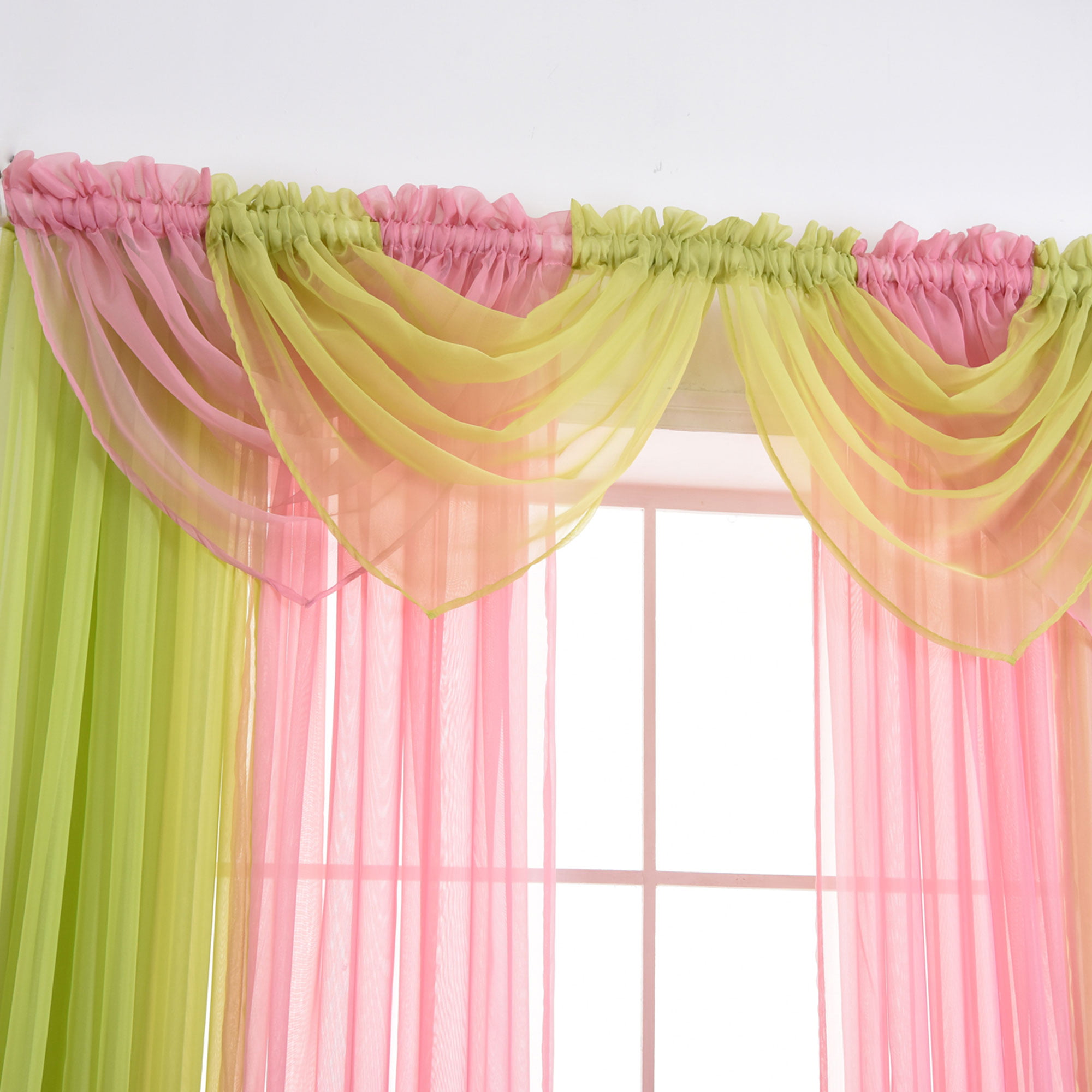 Sheer Voile Window Curtains/Drape/Panel/Treatment Or Scarf Assorted Solid Color 