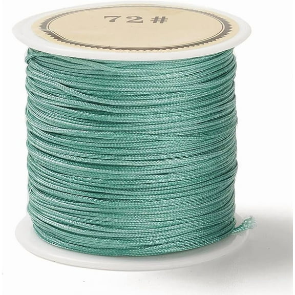0.8mm Nylon Medium Aquamarine Beading Cord 41.6-43.7 Yards Ideal for Jewelry Making and DIY Projects