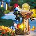 thumbnail image 3 of Estatua de Gnomo de Jardín, Decoración Solar de Gnomos de Jardín con Luz LED, Divertidos Gnomos de Jardín, para Decoración de Porche de Césped de Patio, 3 of 5