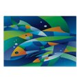 thumbnail image 3 of Ocean Cutting Board, Abstract Digital Geometric Pieced Fish Circle Curves Depths of the Sea Theme, Decorative Tempered Glass Cutting and Serving Board, Small Size, Multicolor, by Ambesonne, 3 of 5