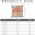 thumbnail image 6 of Orange Blue Boho Pillow Covers 18X18 Inch Bohemian Carpet Vintage Ethnic Couch Pillow Cases Rust Coral Floral Throw Pillows Set of 2 Rustic Home Decor for Living Room Bedroom Bed Cushion Outdoor, 6 of 6