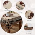 thumbnail image 5 of Western Star Vintage Table Cloth Waterproof Tablecloths, Country Texas Stars Buffalo Plaid Brown Tablecloth Dining Table Cover for Kitchen Party Tabletop Outdoor, Rectangle Tablecloth 52x70 Inch, 5 of 9
