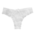 thumbnail image 1 of Gibobby Calzones de encaje para mujer Sexy encaje cintura bragas algodón mujer ropa interior Tanga(Blanco,G), 1 of 5