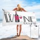 thumbnail image 1 of Oh, mira, es la hora del vino, toalla de playa divertida para amantes del vino, toallas de baño de microfibra, manta de playa suave para desfiles, natación, yoga, mujeres y hombres, 1 of 5