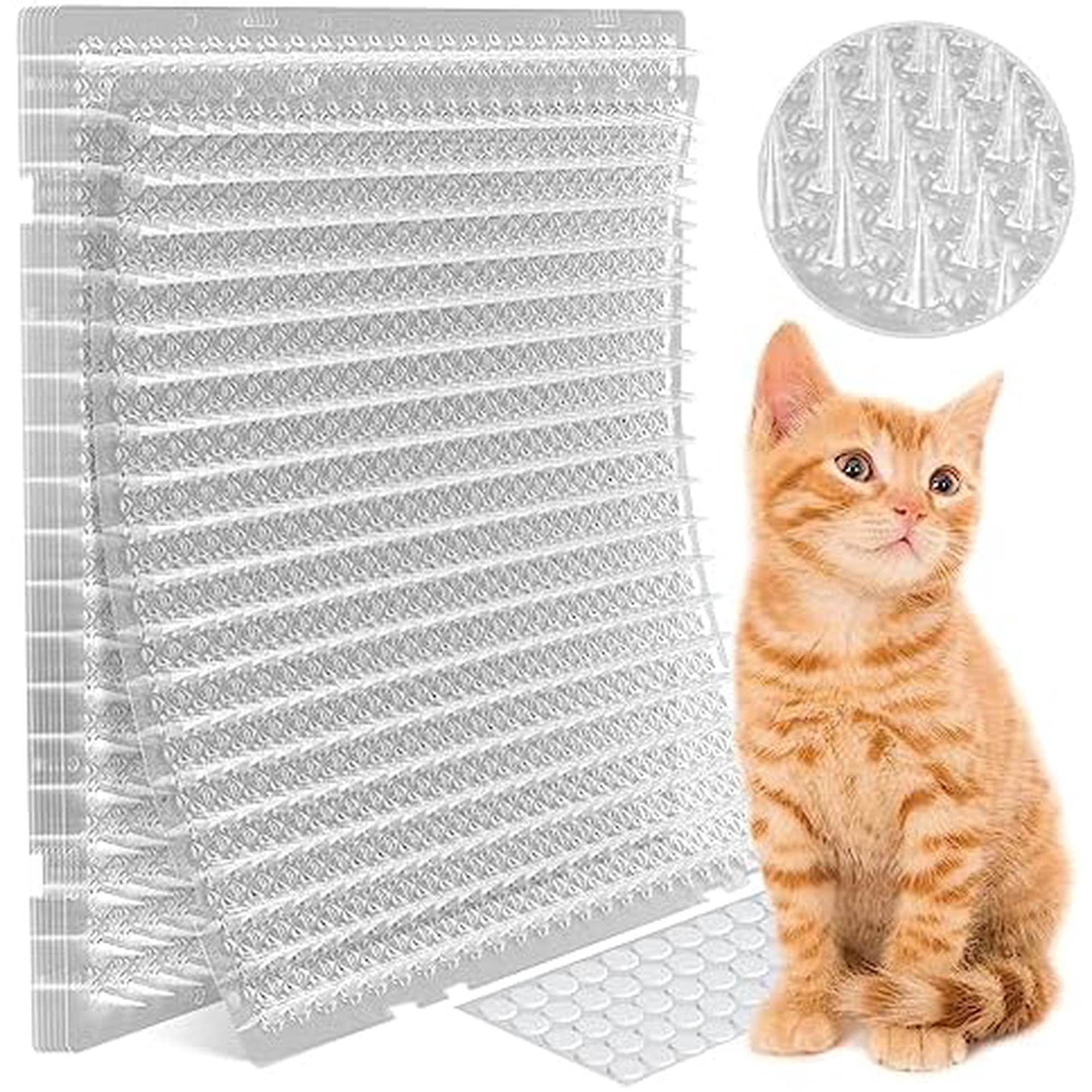 12 Pack Scat Mat for Cats - 16 x 13 Inch Cat Spike Mat with 1 Inch Spike is A Perfect Pet Training Mat Device for Cat Repellent Indoor & Outdoor to Deter Cats & Other Animals for All Seasons