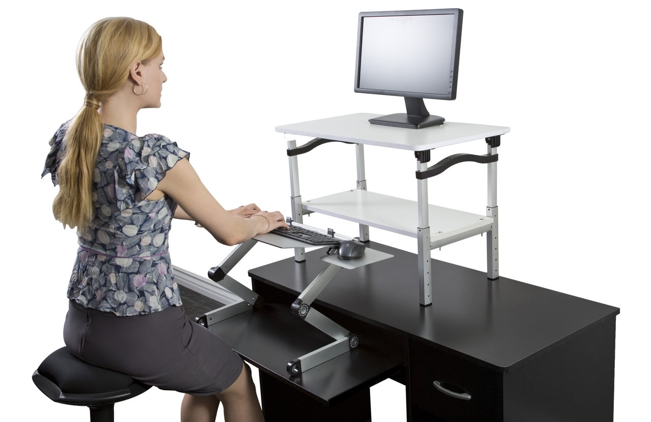Ergonomic Foot Rocker Set Black Sit Standing Height Adjustable Desk Ergo Riser 