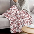 thumbnail image 3 of Red Boho Flower Blanket Soft Cozy Warm Throw Blanket for Couch, Plush Fuzzy Flannel Fleece Blankets for Sofa, Vintage Paisley Farmhouse Pattern Bed Blankets Lightweight Gifts for Women, 50"x60", 3 of 9