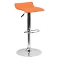 thumbnail image 2 of Emma + Oliver Orange Vinyl Adjustable Height Barstool with Solid Wave Seat, 2 of 11