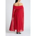 thumbnail image 2 of ELOQUII Women's Plus Size Off The Shoulder Cape Gown, 2 of 2