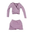 thumbnail image 3 of Figura básica a escala 1:6, ropa femenina hecha a mano, falda corta púrpura, 3 of 9