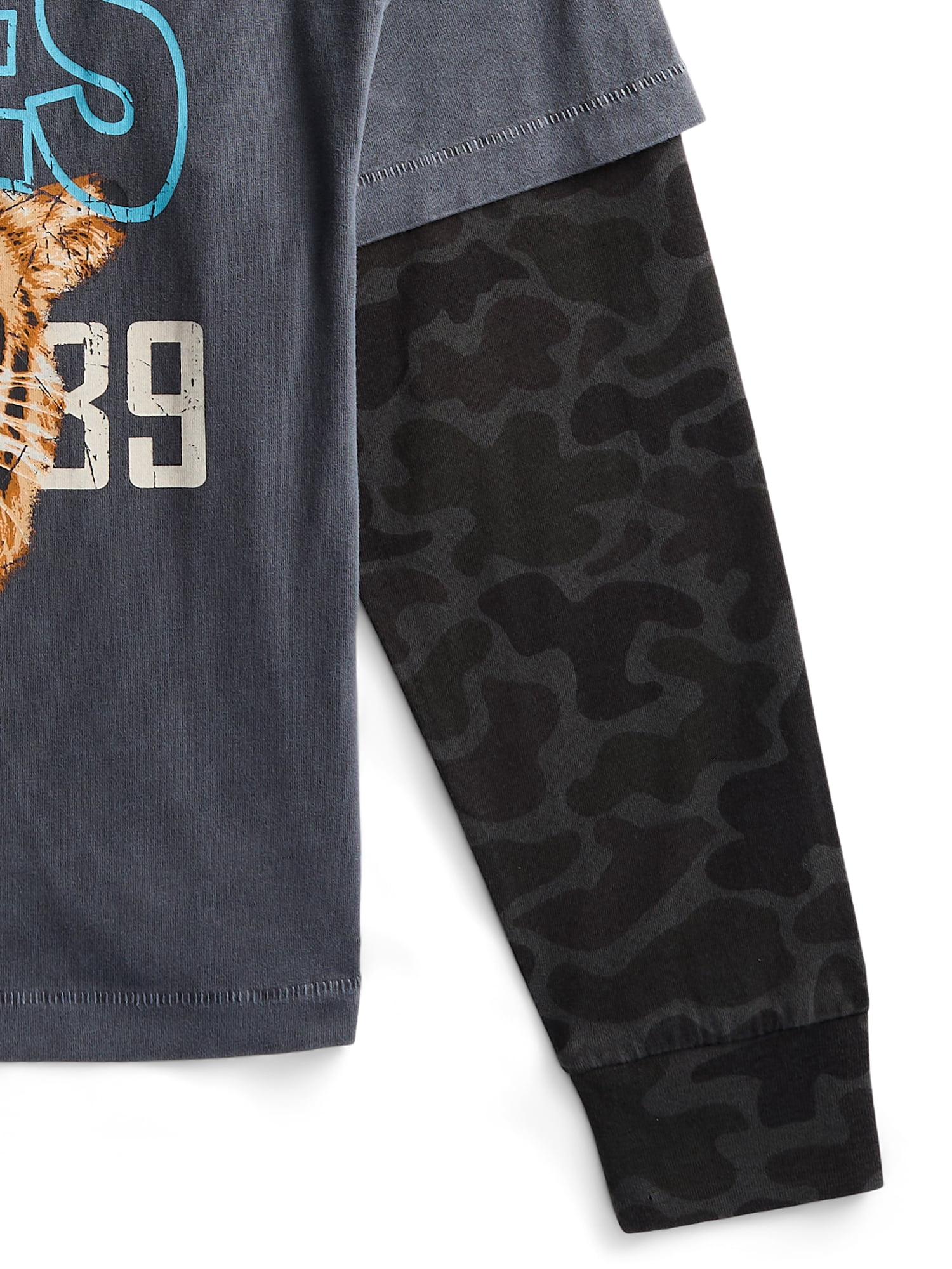 Weekend Academy Boys Layered Graphic Tee with Long Sleeves, Sizes 4-18