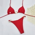 thumbnail image 5 of UTSJKR Womens Hot Bikinis Sets Sexy Swimsuits Plus Size Busty Bikini Tummy Control High Waisted Beachwear Sheer Bikini Red M, 5 of 5