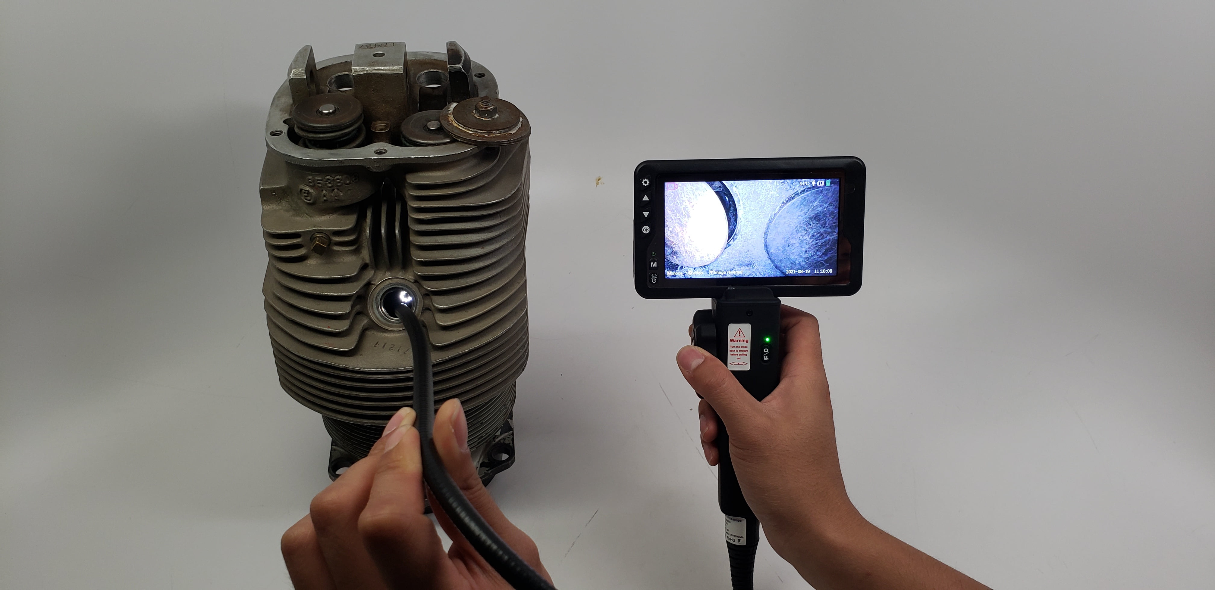Vividia VA-850 LCD/WiFi Two-Way Articulating Borescope Videoscope Inspection Camera with 0.335"/8.5mm Diameter 3.3ft Long Probe 1920x1080 Resolution and IPS 4.5" LCD Monitor and Wireless for iOS & And