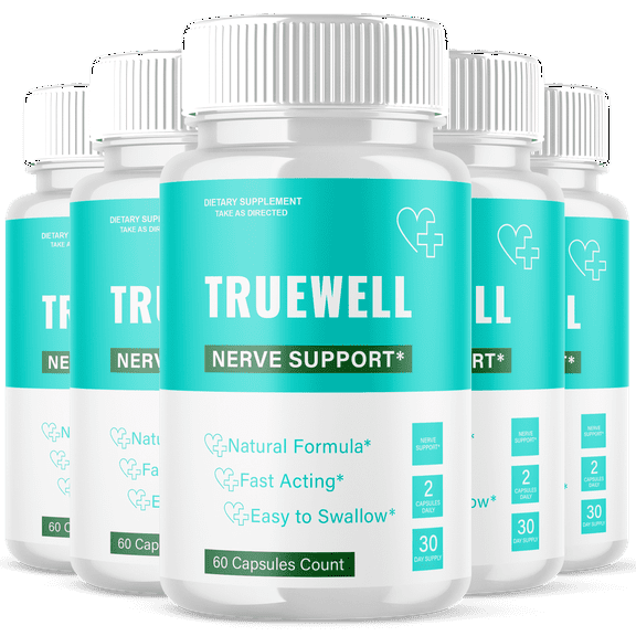 Truewell Advanced Nerve Health Support Pills Natural Vitamin Supplement True Well 300 Capsules