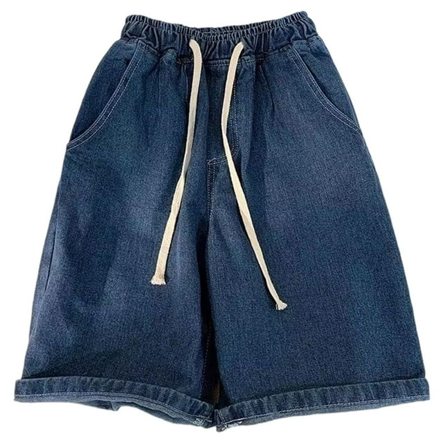 Men's Summer Loose Pocket Shorts Are Relaxed Comfortable And Breathable Denim Shorts Y Fit Shorts Men's Stretch Shorts Mens Polyester Running Shorts Men Pro Shorts Men Exercise Clothes for Men Mens