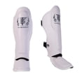 thumbnail image 1 of Top King New Pro Leather Shin Guards for Muay Thai- White, XL, 1 of 3