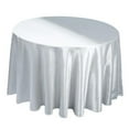 thumbnail image 1 of 12 Pack 132" Inch round Satin Tablecloth 21 COLORS Table Cover Wedding Banquet", (Color: silver), 1 of 1
