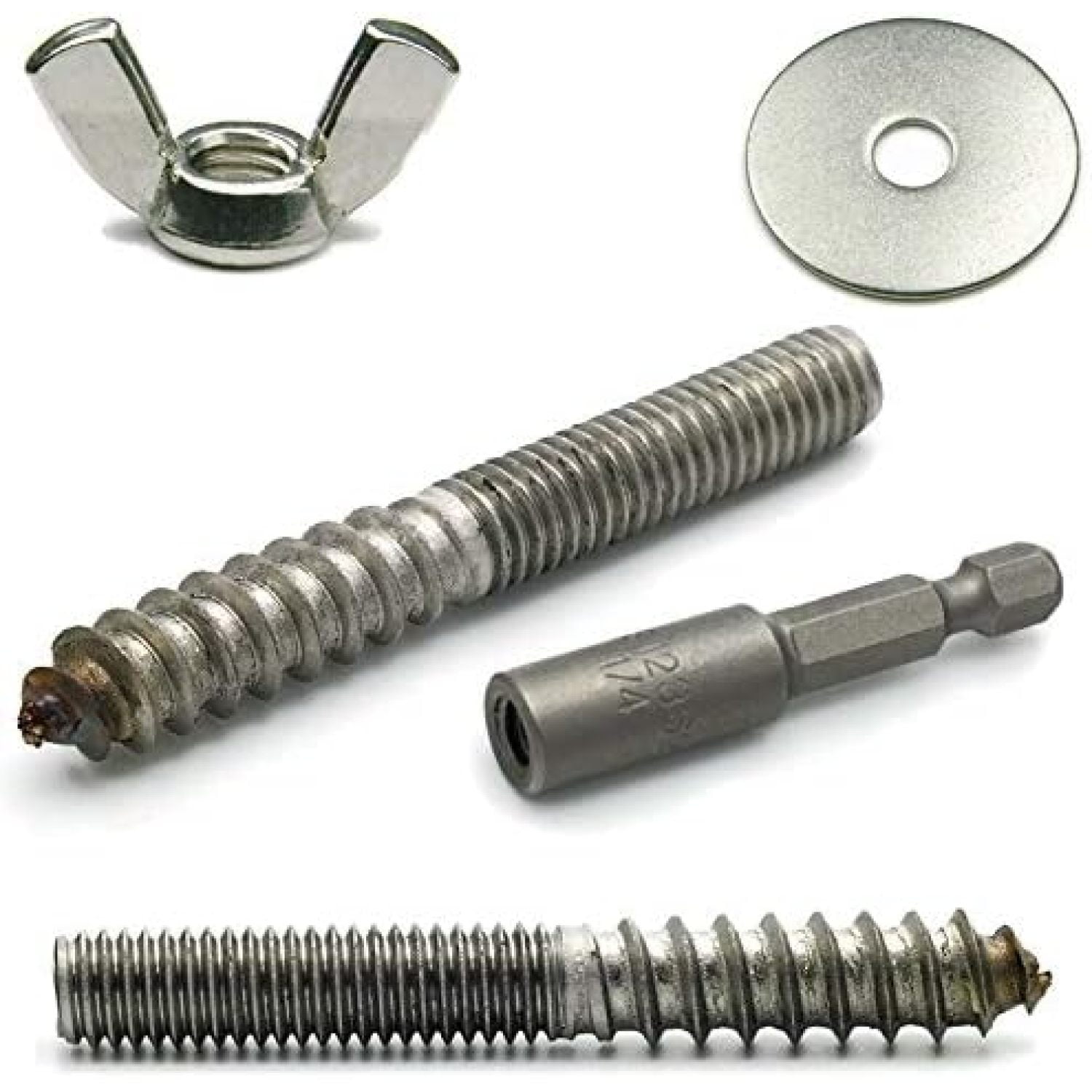 Shutter Hardware Kit with Stainless Steel Hanger Bolts, Nuts, Washers