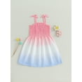 thumbnail image 2 of Bagilaanoe Little Girl Summer Dress Gradient Sleeveless A-line Dresses 3T 4T 5T 6T 7T Kids Casual Swing Sundress, 2 of 7