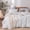 Stripes - White/ Cornflower Blue, variant on BESTOUCH Stripes Duvet Cover Set Queen 100% Washed Cotton Linen Feel Soft Chic Lightweight 3PCs (Almond Gray/ White Stripes)