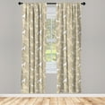 thumbnail image 3 of Ambesonne Dog Lover Curtains, Pet Animals Leash, Pair of 28"x95", Tan White, 3 of 5