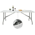 thumbnail image 6 of 6' Portable Folding Table Plastic Indoor Outdoor Picnic Party Camp Dining White, 6 of 12