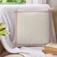 thumbnail image 3 of Pillow Covers 18x18 Set of 2, Rose Pink Grid Lines Throw Pillow Covers Decorative Couch Cushion Cover, Boho Minimalist Stripes Texture Beige Microfiber Soft Pillowcases for Bedroom Living Room Sofa, 3 of 9