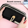 thumbnail image 4 of Kbndieu Pencil Pouch, Black Pencil Bag Pen Case with Zipper, Large Capacity Pencil Case Organizer, Stationery Storage Makeup Bag Office Supplies on Clearance, 4 of 7
