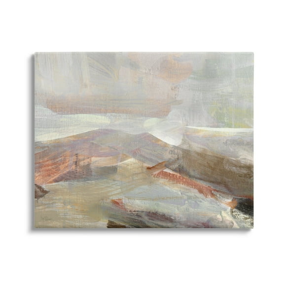 Stupell Industries Layered Abstract Thick Brushstrokes Neutral Browns Painting Painting Gallery Wrapped Canvas Print Wall Art, Design by Carol Robinson