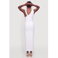 thumbnail image 3 of Women's Metallic Detail Cowl Neck Side Ruched Maxi Dress, 3 of 3