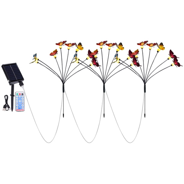 Lámpara Enchufe Molido Luces Solares Románticas IP65 Impermeable 1200mAh 8 Modos