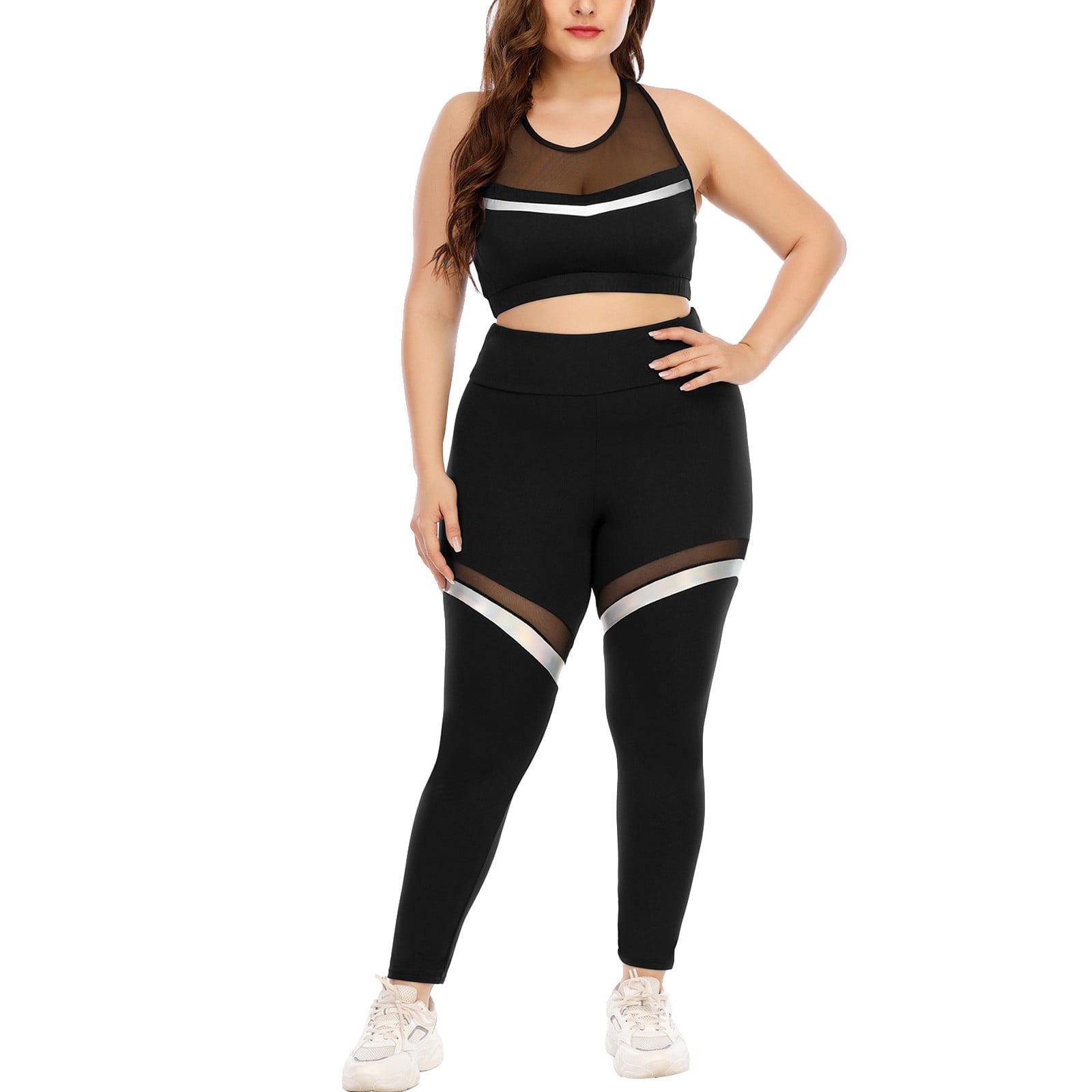 KmaiSchai Gym Sets For Women Women Workout Sets 2 Pieces Suits High Waisted  Yoga Leggings With Stretch Sports Bra Tracksuits Active Set Women'S Work Pants  Pants Suite Woman Two Piece Legging Set