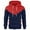 A-Red154, variant on XIAOCHA Athletic Hoodies for Men Geometric Color Block Hooded Top Side Pockets Comfortable Workout Hoodie