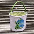 thumbnail image 4 of Easter Basket Holiday Rabbit Bunny Printed Canvas Gift Carry Candy Bag, 4 of 4