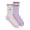 Purple Rainbow, variant on MUK LUKS Women's Pilates Cotton Crew Socks, 2-Pack, Shoe Sizes 6-10