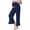 Navy blue, variant on Solid Color Pregnancy Maternity Women Flared Wide Leg Casual Pants