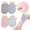 Green*1+Pink*1+Blue*1+Grey*1, variant on Exfoliating Glove, Deep Revive Cheeky Glow Exfoliating Glove, Microfiber Dual-Sided Body Scrub Mitt for Smooth Skin, Spa Quality Exfoliation, for All Skin Types (Gray)