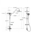 thumbnail image 3 of Mefine Shower Faucets Sets Complete Shower System 8 Inches Rain Shower Head with Handheld Shower Valve and Trim Kit Pressure Balance Oil-Rubbed Bronze, 3 of 9