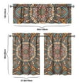 thumbnail image 6 of Zen Meditation Mandala Tier Curtains - Set of 3 with Valance for Farmhouse Kitchen Windows, 6 of 6