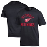 Men's Champion Black Detroit Red Wings Primary Logo Jersey T-Shirt