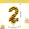 thumbnail image 2 of Construction Birthday Candle, Happy Birthday Candles Numbers Construction Cake Topper Yellow and Black Striped Candles for Boys Construction Birthday Party Supplies Decorations (Number 2), 2 of 3