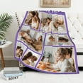 thumbnail image 3 of Custom Blanket with Photos Text, Personalized Blanket with Pictures Aniversary Gifts for Mom, Dad,Families,Boyfriend,Girlfriend,Kids, Christmas Blanket., 3 of 6