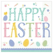 Pretty Pastels Bunny Rabbit Eggs Easter Holiday Theme Party Dinner Napkins