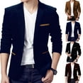 thumbnail image 6 of Men Formal Blazer Jacket Coat Wedding Business Button Slim Fit Suit Tuxedo, 6 of 11