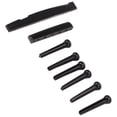 thumbnail image 4 of Guitar Nut Saddle, Lightweight Guitar Bridge Pins Standard Size ABS Plastic Scratch Resistant Black  For Stringed Instruments, 4 of 8