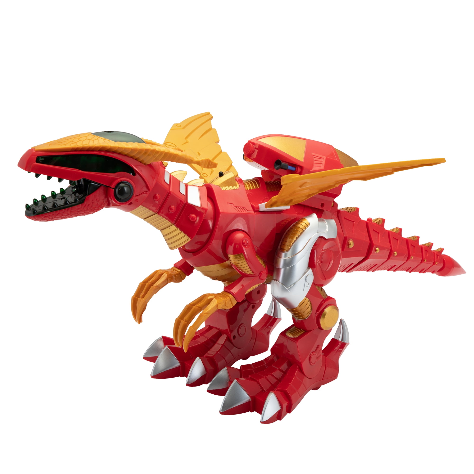Lowestbest Dinosaur Robot, Intelligent Interactive Remote Control Toy Gift, Red + Gold Lowestbest Dinosaur Robot, Intelligent Interactive Remote Control Toy Gift, Red + Gold